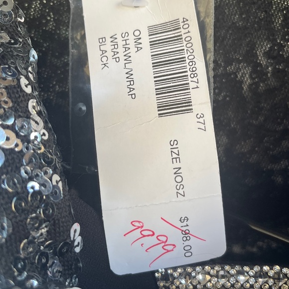 Chico's Sparkling Black and Silver Cape - Picture 5 of 5